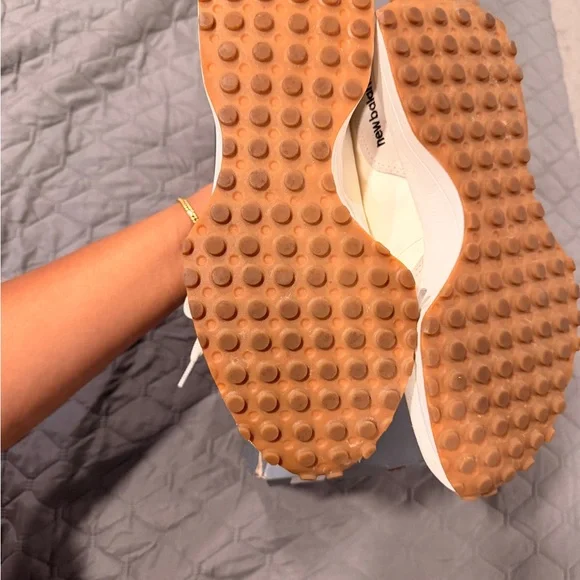 New Balance Beige and Brown Athletic Shoes - Picture 2 of 5